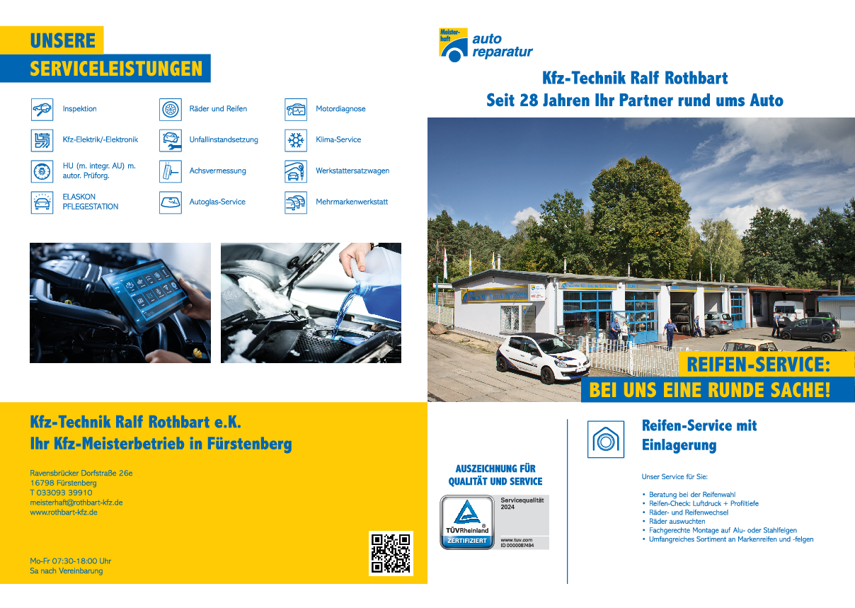 Bild von Werkstattprospekt von Kfz-Technik Ralf Rothbart